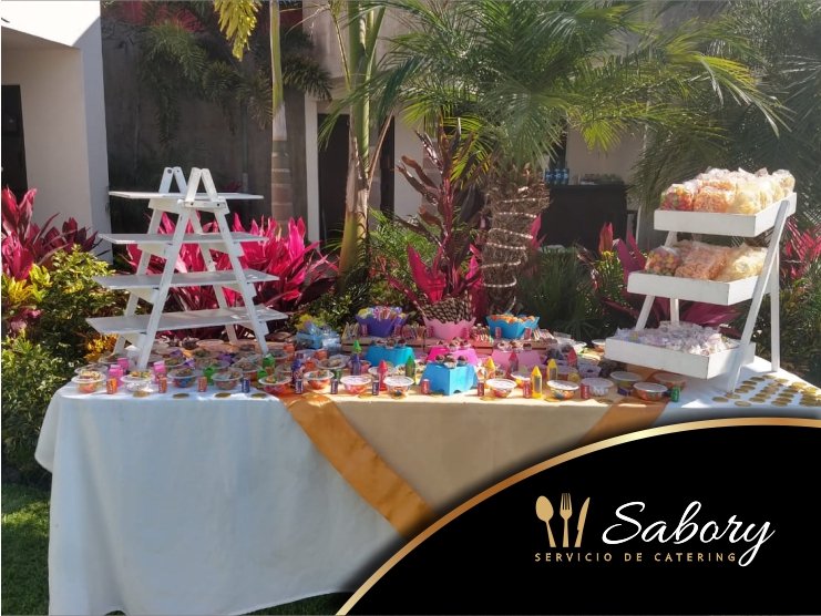 mesas de dulces variados